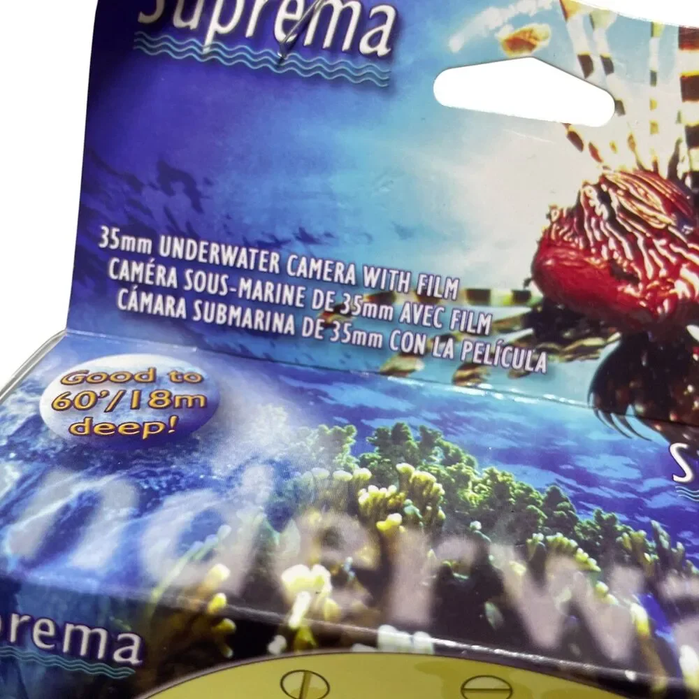 Suprema Underwater 35mm Single Use‎ Camera - 27 Exp. Good for 60 Feet Deep NEW